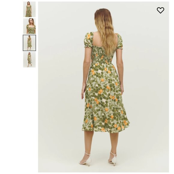 Reformation Inka Dress in Orange Grove - Picture 4 of 14